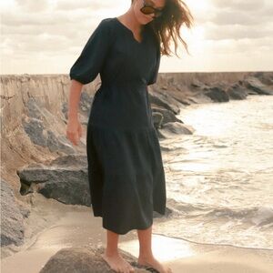 H.A.R.T Collection Malibu Linen Dress in Black Size Small